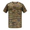 Wanxing Camuflaje para Exteriores Manga Corta para Hombre Verano Secado Rápido Camiseta Deportiva Ropa para Entrenamiento Físico al Aire Libre Camiseta Táctica