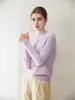 Nuevo Estilo Jersey Liso 100% Cachemira Grueso Otoño e Invierno Tejido Capa Base Pura Primera Línea Cuello Medio Alto Ropa Interior para Mujer