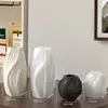 Adorno de Arreglo Floral de Yeso para Aromaterapia Molde de Resina Estilo Ins Lujo Sencillo Florero con Patrón de Olas Molde de Silicona