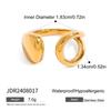 Anillo de joyería de acero inoxidable dorado oro de 18k con temperamento de diseño silencioso que no se desvanece con abertura asimétrica hueca