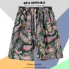 Pantalones Cortos de Playa de Marca de Moda para Hombre, Shorts Casuales de Verano con Estampado Retro, Corte Holgado, Adecuados para Actividades Acuáticas, Pantalones Cortos de Cinco Puntos de Seda Helada de Secado Rápido para Playa