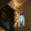 Luzes Personalizadas para Hotéis em Duplexes, Lustres para Apartamentos Loft de Arte Moderna, Lustres para Salas de Estar com Pé-Direito Alto, Lustres para Escadas Vazadas Rotativas