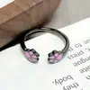 Anillo Lindo de Maullido Personalidad Oscura Anillo Abierto de Pata de Gato en Capas Nicho Lindo Moda Versátil Anillo de Pareja