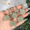 Colgante de Jade Aventurina Natural de Xinjiang, Colgante de Buda para Hombres y Mujeres, Collar Vintage de Cerradura de Nube