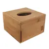 Caja de Pañuelos de Bambú y Madera Caja de Almacenamiento Hotel KTV Puede Imprimir Logo Publicidad Caja para Servilletas Almacenamiento Hotel Restaurante Caja de Pañuelos