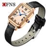 O'Fani's Time Reloj de Mujer de Alta Gama Impermeable Simple Reloj de Estudiante para Mujer Estilo Francés Nicho Cuadrado Reloj de Cuarzo