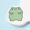 Broche de Rana de Dibujos Animados Lindo con Gesto, Insignia Divertida de Emoji, Pin Decorativo Creativo para Ropa y Mochilas