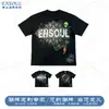 Camiseta Estampada de Manga Corta para Hombre de Marca de Moda Urbana, Camiseta Blanca Estampado Directo Retro Americano, Camiseta Holgada Casual de Peso Pesado