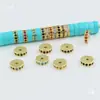 Chapado en Oro de 18K Diamantes de Colores Incrustados Cuentas Espaciadoras de Corte Recto Arandela Espaciadora Cuentas Espaciadoras de Agujero Pequeño Estrella Luna Wenwan Pulsera Hilo Manual DIY Accesorios para Enhebrar