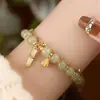 Pulseira de Bambu de Cintura Alta Estilo Ins Feminino Nicho Luxo Leve Versátil Personalizada Alto Valor Pulseira de Celebridade da Internet