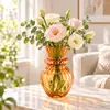 Vaso de Vidro Cabaça Listrado Retrô Decoração Simples para Casa Arranjador de Flores Secas Flores Hidropônicas
