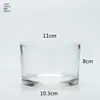 Copo de Vidro Transparente Personalizado para Vela Copo Vazio Decoração de Sala de Estar Frasco de Aromaterapia Copo para Vela de Soja Suporte de Vela de Cristal
