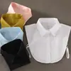 Algodón puro cuello falso moda femenina cuello de camisa otoño e invierno primavera Cuatro Estaciones universal estilo coreano decorativo falso camisa ahorrando cuello falso