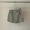 Falda-pantalón corta de cintura alta estilo coreano para mujer, nuevo modelo de otoño 2026, falda-pantalón ajustada de cuero PU para uso diario y casual