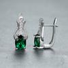 Pendientes de botón Shein transfronterizos nuevos de cristal de granate ovalado color oro champán para mujer, pendientes de temperamento, joyería simple y de moda