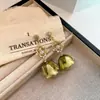 Aretes de Flor Originales para Mujer, Aretes de Flor con Borla Exagerada Micro-pavimentados con Circonita, Versátiles Aretes Largos de Rosa