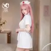 Paixão Floral Mar Sexy Lingerie Role Play Puro Desejo Uniforme de Enfermeira Doce Tentação Conjunto Paixão para Mulheres A117