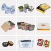 Fornecedor embalagem lata de estanho folha de flandres casamento doce chá Natal janela biscoitos flip caixa de ferro embalagem fabricantes de latas