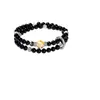 Pulsera de doble bucle para pareja de labradorita y obsidiana, nuevo anillo auspicioso de nube corriendo estilo chino, pulsera de lujo ligero