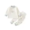 Conjunto de Ropa Interior Cálida de Fibra de Jengibre para Bebé de Cintura Alta Clase A Ropa Interior Cálida de Otoño e Invierno para Bebé Top de Otoño Suave Pegajoso Transpirable Pantalones de Otoño