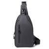 Bolso de Pecho de Moda Transfronterizo para Hombre Mochila Cruzada Bolso de Pecho Casual Cremallera Doble Gran Capacidad Bolso de Pecho Bolso de Mensajero para Hombre de Comercio Exterior