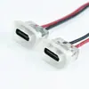 LN-001-1 Socket Hembra Tipo-C Transparente Corto Sin Tira de Luz, Puerto de Carga de Alimentación USB para Accesorios de Iluminación Pequeños