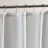 Amazon Jacquard Cuadros Waffle Impermeable Antimoho Cortina de Ducha Cortina Colgante para Separación de Inodoro Cortina de Baño Cortina de Ventana Venta al por Mayor