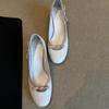 Versión Piel de Oveja ~ Lazo Francés Suave Cuero Genuino Zapatos Pequeños Individuales para Mujer Slip-on Punta Redonda Combinable con Falda Zapatos Mary Jane Mujer
