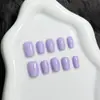 Esmalte en gel para uñas color púrpura lavanda en spray, color sólido, manicura wearable de alta calidad, textura premium, versátil para el verano, realza el tono de piel, belleza prefabricada