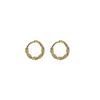 Aretes Simples Metálicos de Círculo Torcido de Zircón Chapado en Oro Real Nicho Elegante de Alto Grado Aretes Geométricos para Mujer