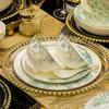 Conjunto de Louças de Cerâmica Jingdezhen Conjunto de Pratos Conjunto de Tigelas Presente Conjunto de Pratos de Porcelana Óssea Conjunto de Pratos Domésticos