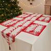 Nuevas decoraciones navideñas, mantel de punto, bandera de mesa, decoración creativa de mesa de Papá Noel, mantel de árbol de Navidad