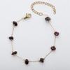 Pulseira de Pedra Natural Alienígena Nicho Jin Yiyuan Feminina Estilo Étnico Doce Pulseira com Banho de Ouro 18K Tornozeleira de Ametista