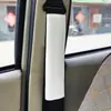 Funda para Cinturón de Seguridad de Coche Hombro Seda de Hielo Negra y Blanca Rosa Funda Protectora para Cinturón de Seguridad de Coche Cuadros Anti-Estrangulamiento Protector de Hombro para Coche