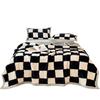 Manta de invierno gruesa de tres capas, acolchada, de doble cara, de franela coral y lana de cordero, ideal para la siesta en la oficina.