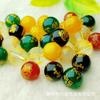 Ágata roja letras bronceadas dios de la riqueza de cinco vías cinco bendiciones joyería diy cuentas sueltas semiacabadas accesorios decorativos negro amarillo verde blanco