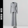 Atuendo de Negocios Traje para Mujer Traje Blanco Elegante Moda Clásico Médico Belleza Ropa de Trabajo Recepción Salón de Belleza Ropa de Trabajo Primavera y Otoño