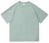 Camiseta Klein Azul 300g Algodón Puro Pesado Manga Corta Verano Unisex Marca de Moda Oversize Estilo Americano