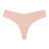 Comércio exterior transfronteiriço em stock Fio dental sem costura das mulheres Ice Silk cintura baixa fitness yoga esportes sem costura roupas íntimas mulheres