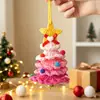 Adornos de Árbol de Navidad Tejidos, Carrillones de Viento Navideños de Hilo Transfronterizos, Pequeñas Decoraciones de Ganchillo, Decoraciones Navideñas, Noel