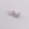 Cuentas Acrílicas Transparentes con Recubrimiento de Color, Cuentas Espaciadoras de Flor Pequeña, Cuentas para Pulseras Hechas a Mano DIY, Accesorios para Joyería