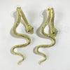 Explosiones Transfronterizas Hip-hop Pendientes Dorados Desmontables de Serpiente Pendientes Oscuros de Halloween para Mujer