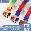 Medallas Personalizadas de Aleación de Zinc con Baño de Oro y Pintura, Adecuadas para Competiciones de Estándar Nacional, Eventos de Maratón y Senderismo de Campo Traviesa