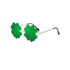 Calle. Gafas de Sol Verdes del Día de San Patricio Trébol Irlandés Trébol de Cuatro Hojas Pantalla de Lámpara Accesorios de Decoración para Fiesta de Disfraces