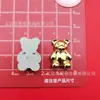 Urso, coelho, coração, gravata borboleta, estrela de plástico banhados a ouro e prata, acessórios DIY para presilhas de cabelo, capas de celular e tamancos
