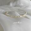 Diadema de Flores de Perlas Hechas a Mano Estilo Mori Coreano Súper Inmortal Elegante Diadema de Corona de Celebridad de Internet Adorno para la Cabeza con Clip para el Cabello Presionado para Salir