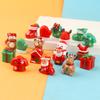 Resina caricatura Tridimensional Navidad Muñeco de nieve alce diy accesorios de joyería llavero decoración colgante mayoreo