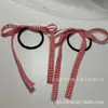 Original Menina Fofa Laço Japonês Fita Laço Cabelo Laço Menina Suave Xadrez Pequeno Dupla Rabo de Cavalo Elástico Título