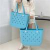 Amazon con bolsa de viaje de playa de EVA con agujeros, bandolera para mujer, cesta de compras, bolsa impermeable para teléfono móvil