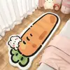 Alfombra de Rayas de Animales de Dibujos Animados, Manta para Mesita de Noche de Dormitorio, Tapete para Mesa de Centro de Sala de Estar de Gatito, Alfombra de Piso Resistente a Manchas y Fácil de Cuidar de Imitación de Cachemira